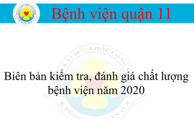 Biên bản kiểm tra, đánh giá chất lượng bệnh viện năm 2020